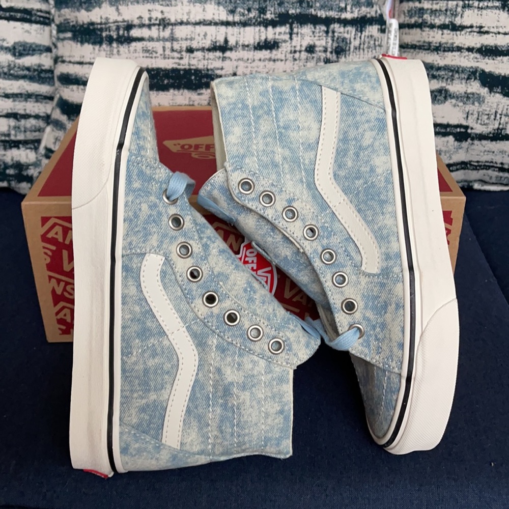 Vans Sk8-Hi Tapered Denimdstry Winter Sky Marshmalow MENS - Picture 12 of 16